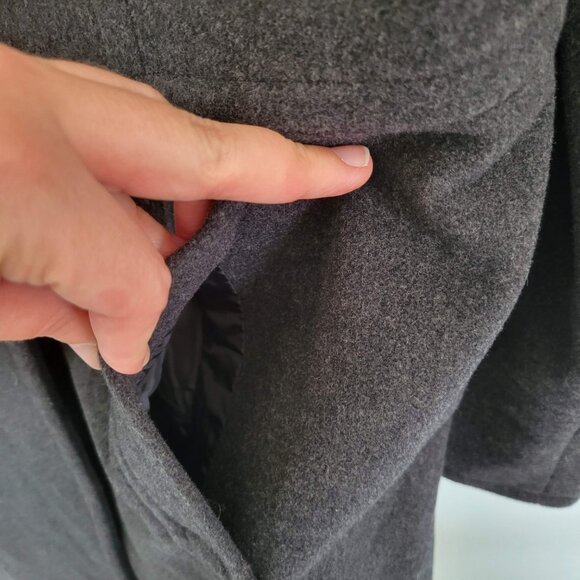 London Fog Women's Black Pea Coat 60% Wool Blend - Picture 6 of 9